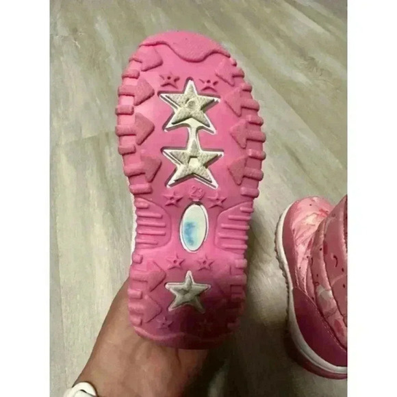Kids Pink Unicorn Snow Boots Warm Winter Fur Lined Size 23- 7 Toddler Girls - Picture 6 of 6
